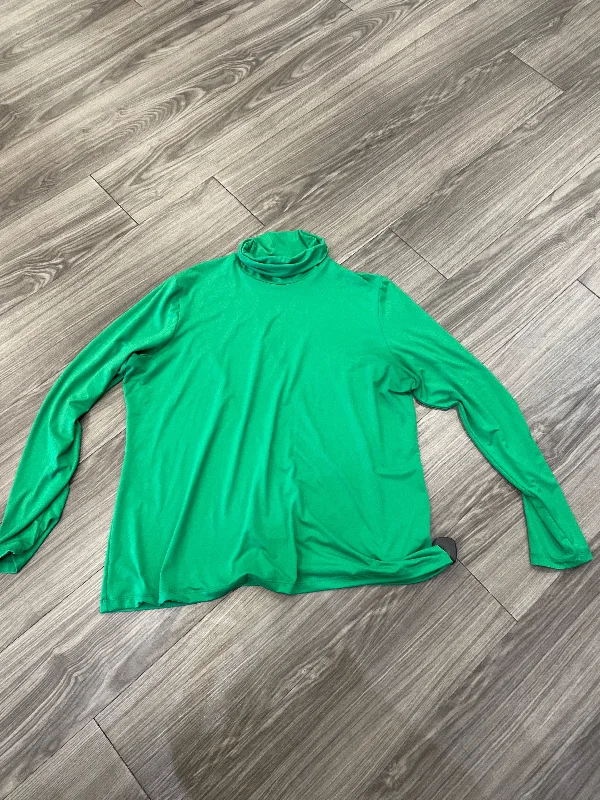 Top Long Sleeve By Clothes Mentor In Green, Size: 3x Organic