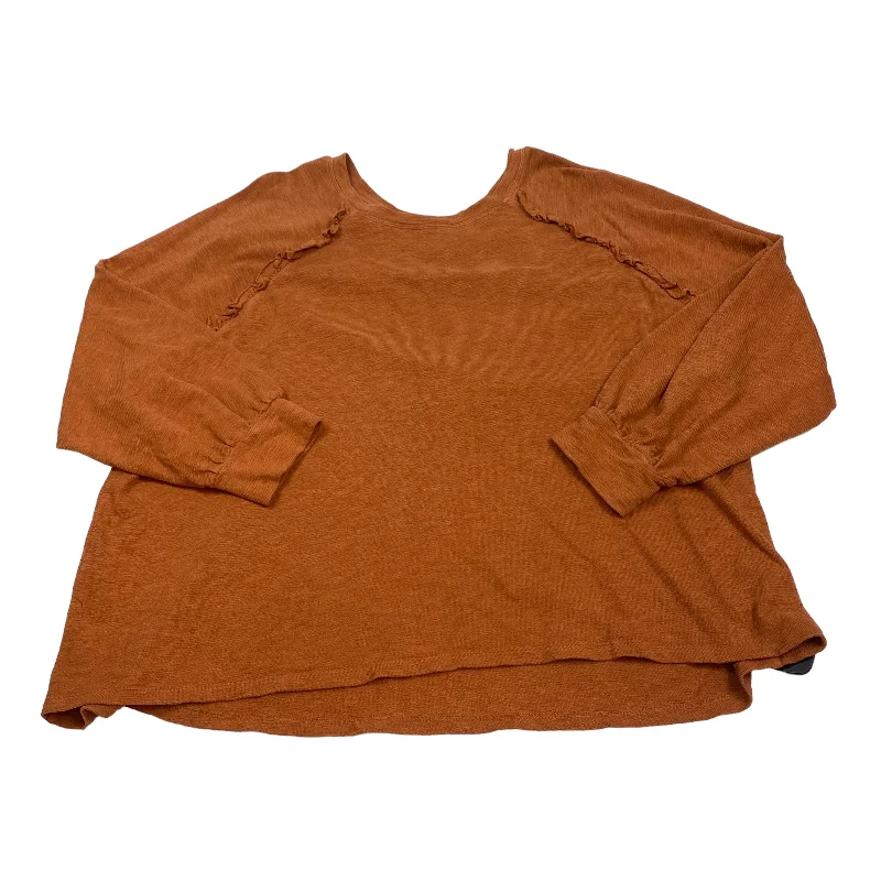 Brown Top Long Sleeve Wonderly, Size 3x Modern Men's Tech