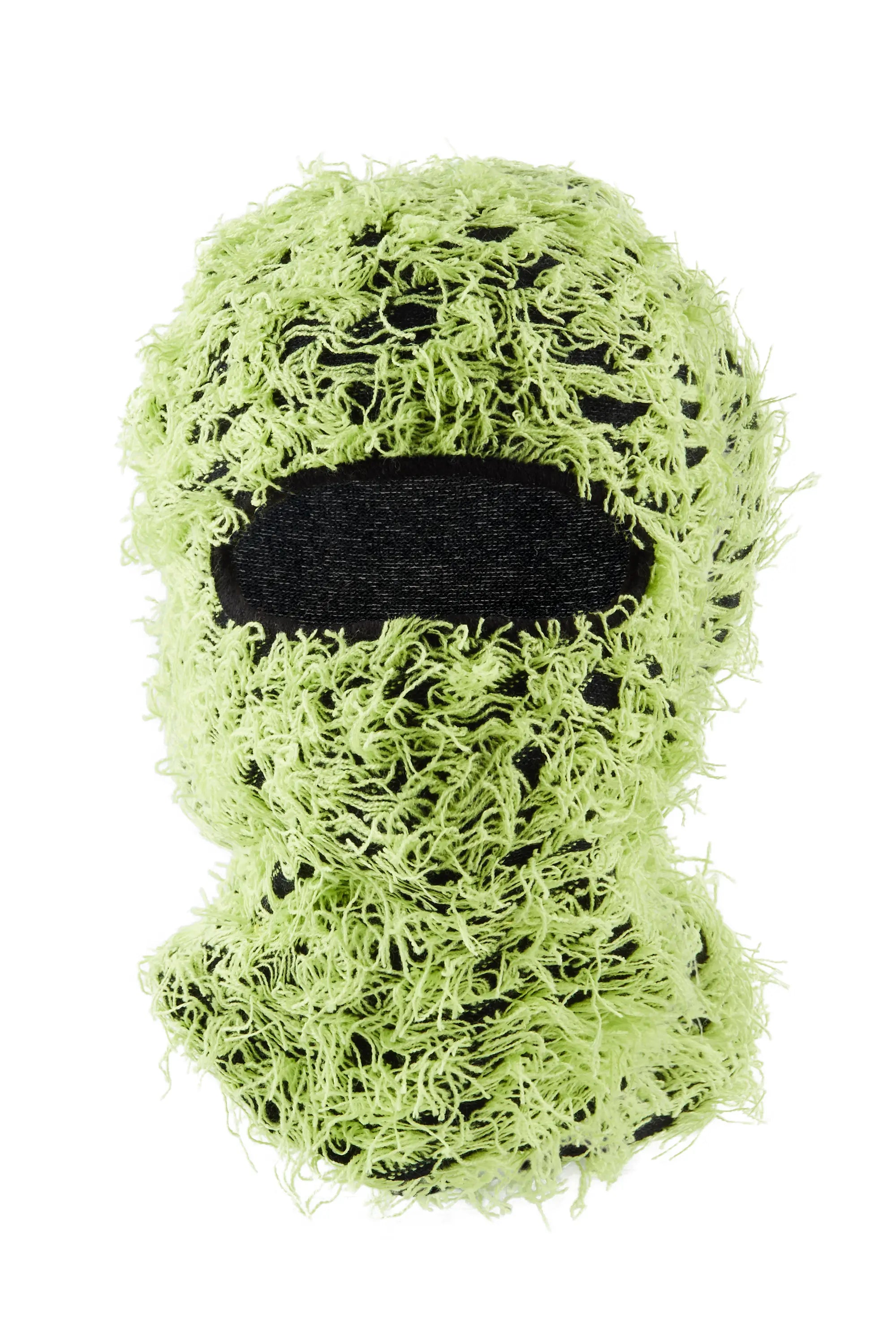 Otto Lime Green Fuzzy Ski Mask Modern Men's 