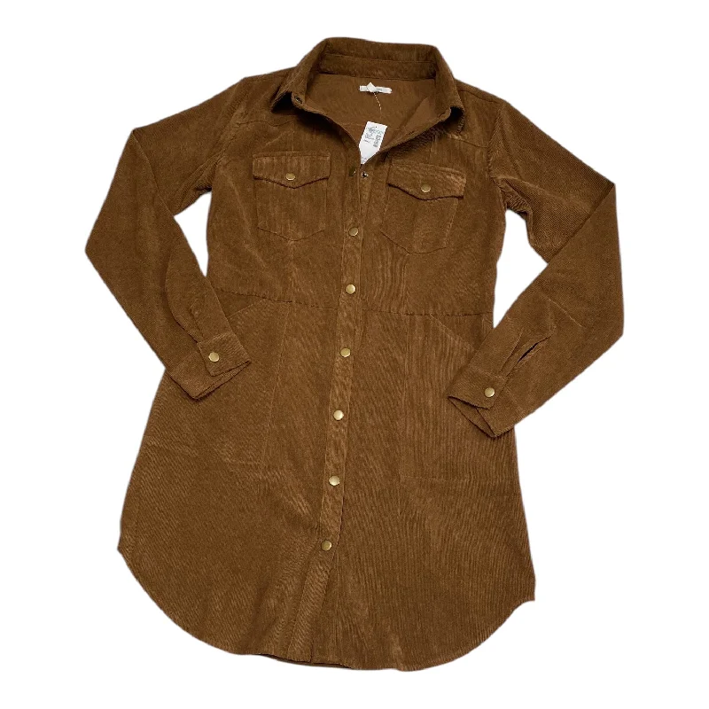 Tunic Long Sleeve By Maurices In Brown, Size: S Gym