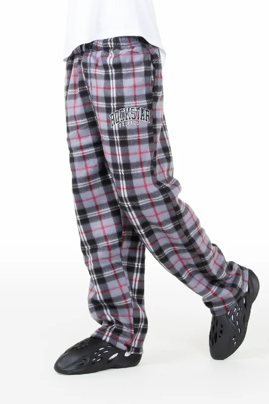 Nigel Grey/Black Plaid Pajamas Sleek Men's Metallic