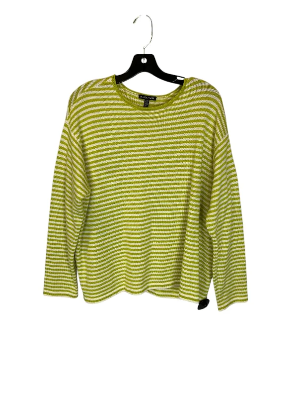 Top Long Sleeve By Eileen Fisher In Striped Pattern, Size: M Beach