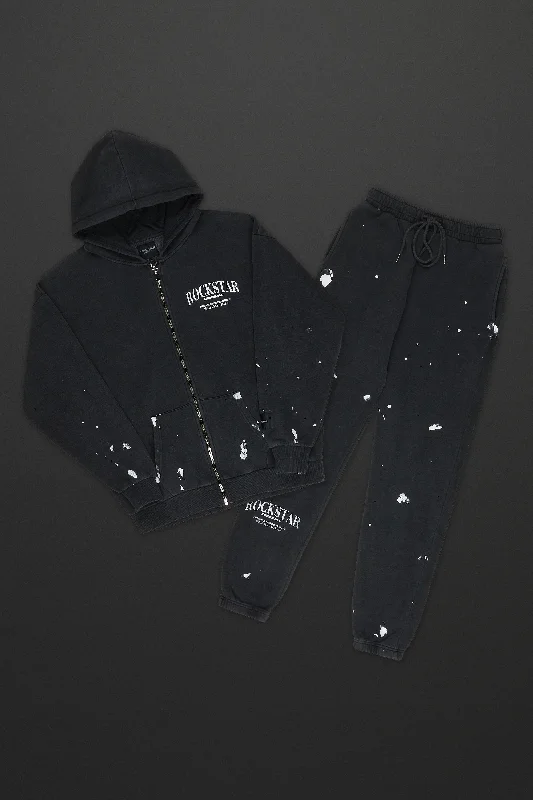 Fletcher Grey Hoodie Track Set Streetwear Style