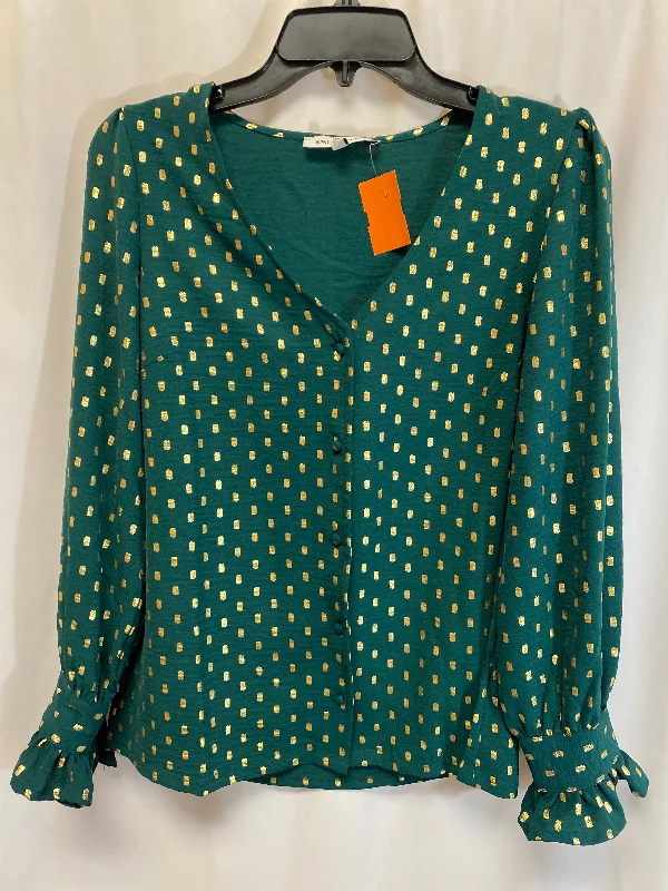 Top Long Sleeve By Clothes Mentor In Green, Size: S Dapper Men's Bow