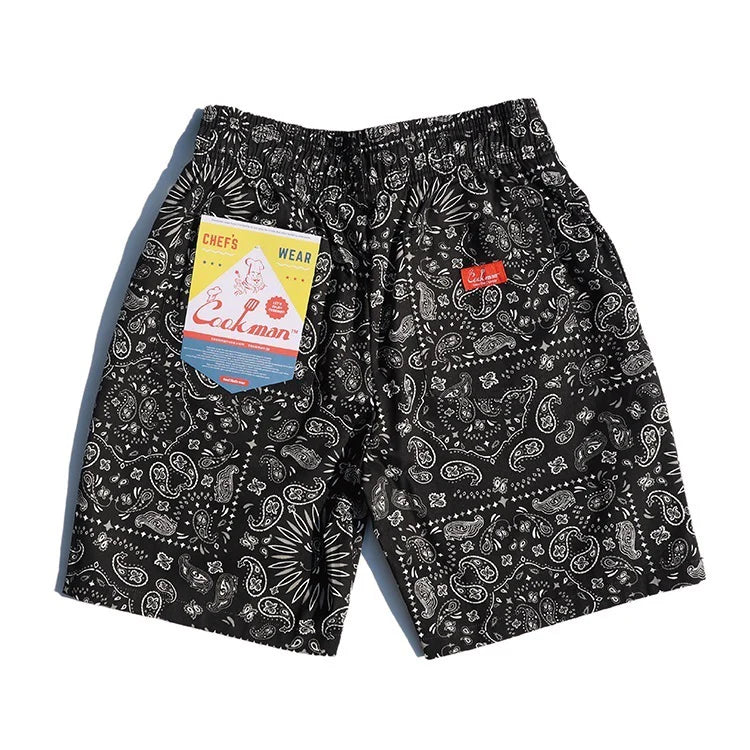 Cookman Chef Shorts Paisley/Black Artistic Men's Hand