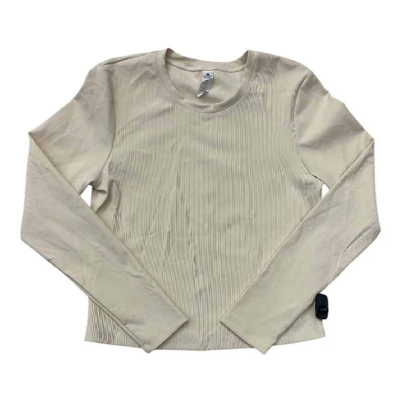 Top Long Sleeve Basic By 90 Degrees By Reflex In Cream, Size: Xl Lumberjack