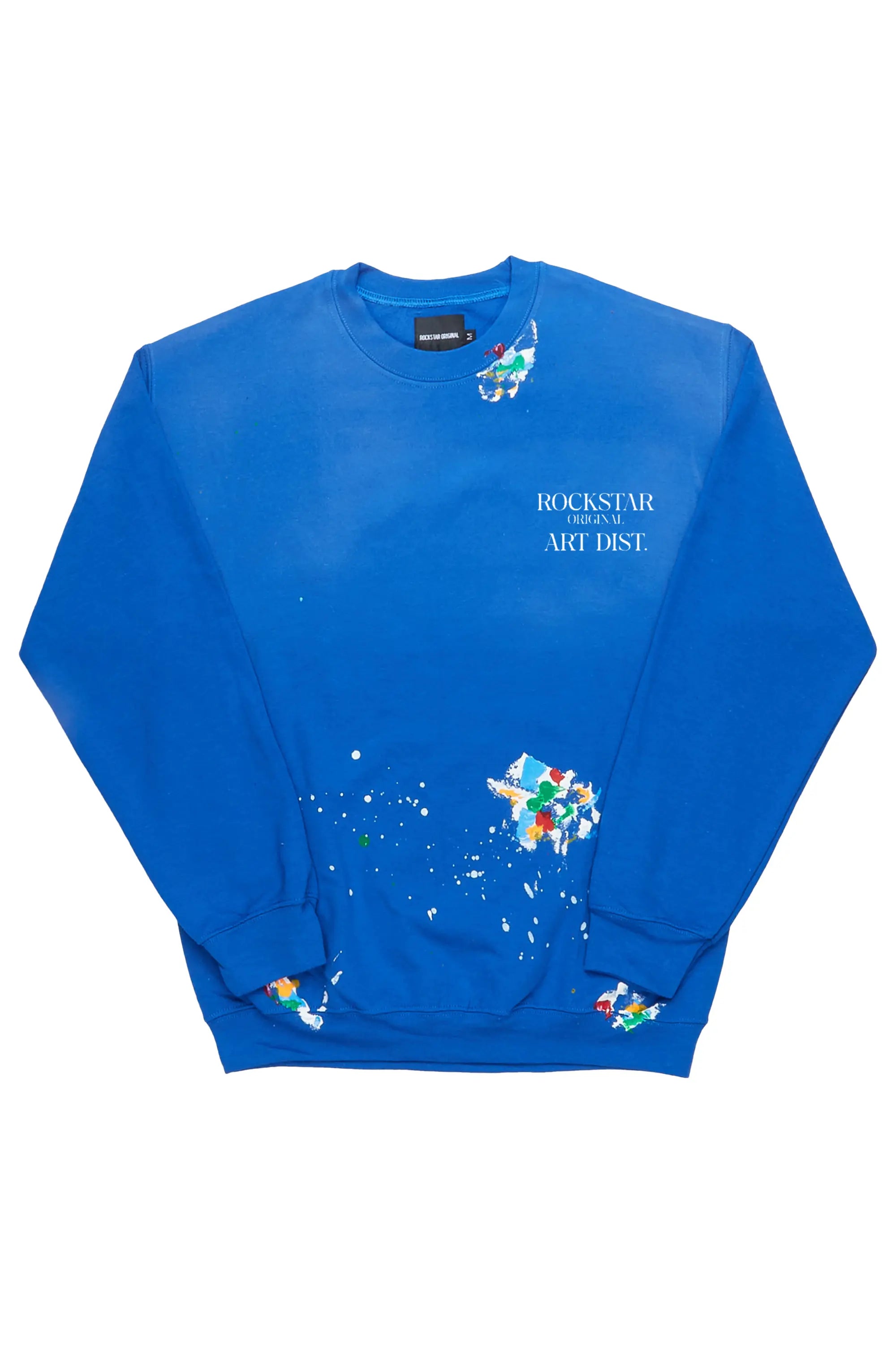 Rockstar Art Dist. Royal Blue Crewneck Hip Men's Urban