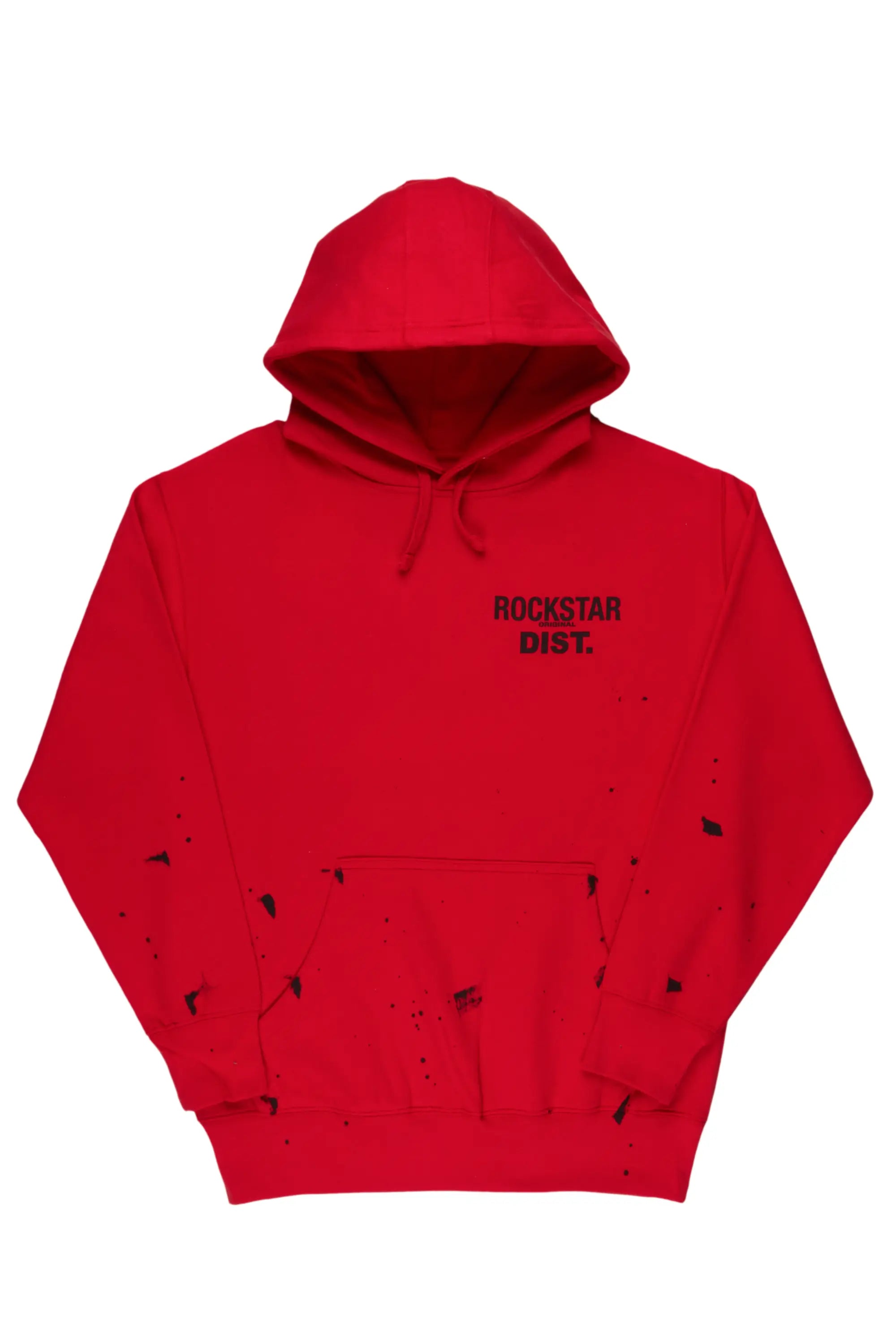 Raffer Red Graphic Hoodie Trendy Men's Oversized