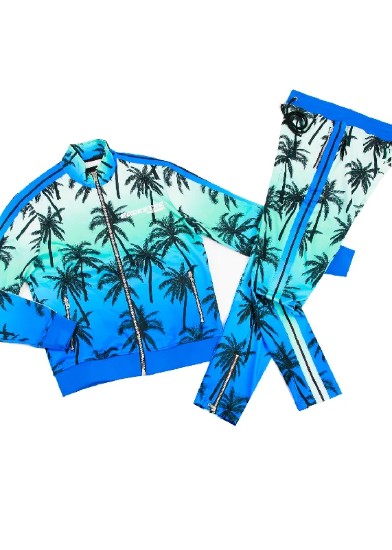 Eves Palm Print Set (Blue) Vacation