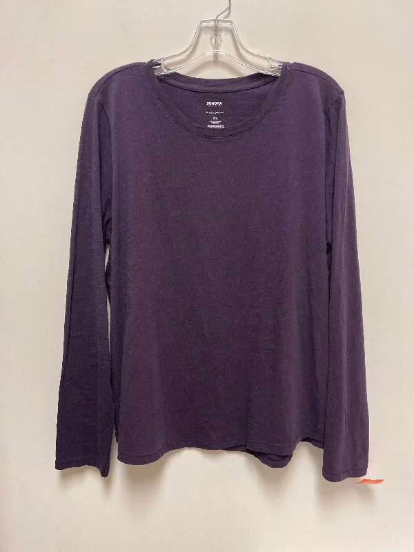 Top Long Sleeve By Sonoma In Purple, Size: Xl Cozy Men's Winter