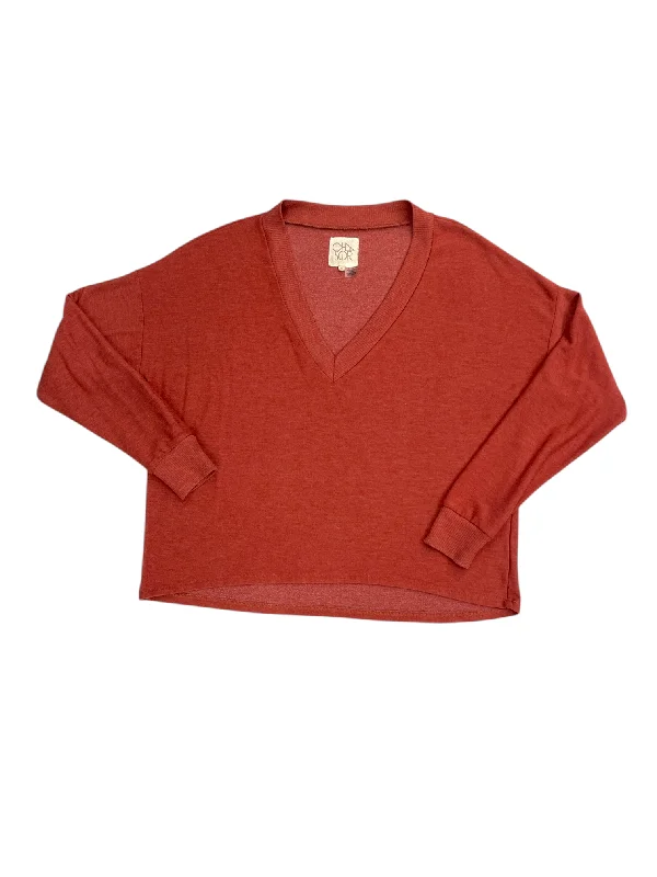 Top Long Sleeve By Chaser In Orange, Size: M Elegant Men's Cashmere