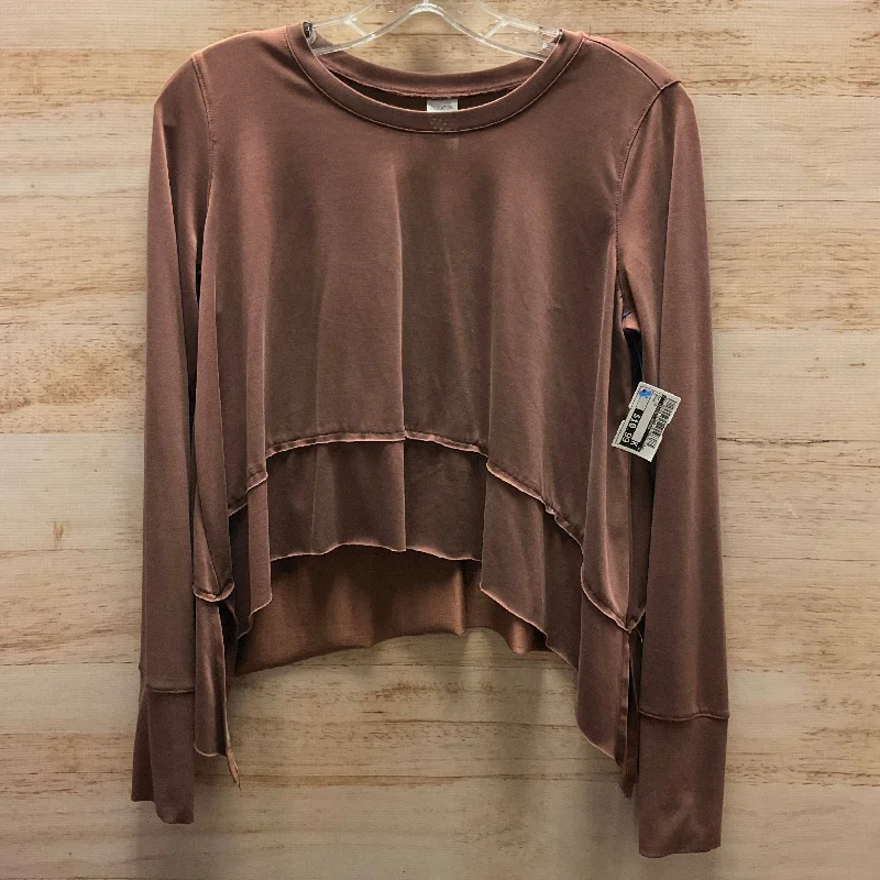 Top Long Sleeve By Clothes Mentor In Brown, Size: S Beach