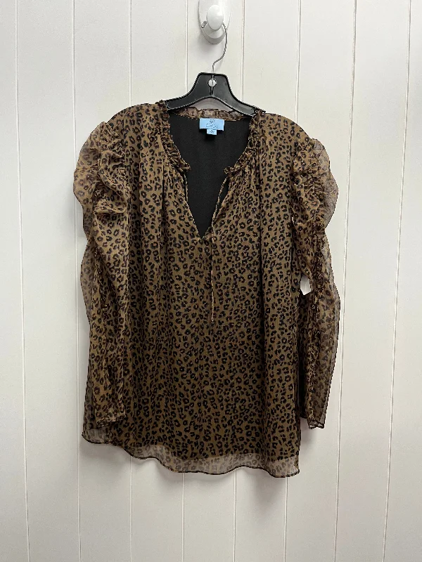 Top Long Sleeve By Cece In Animal Print, Size: 1x Luxurious Men's High