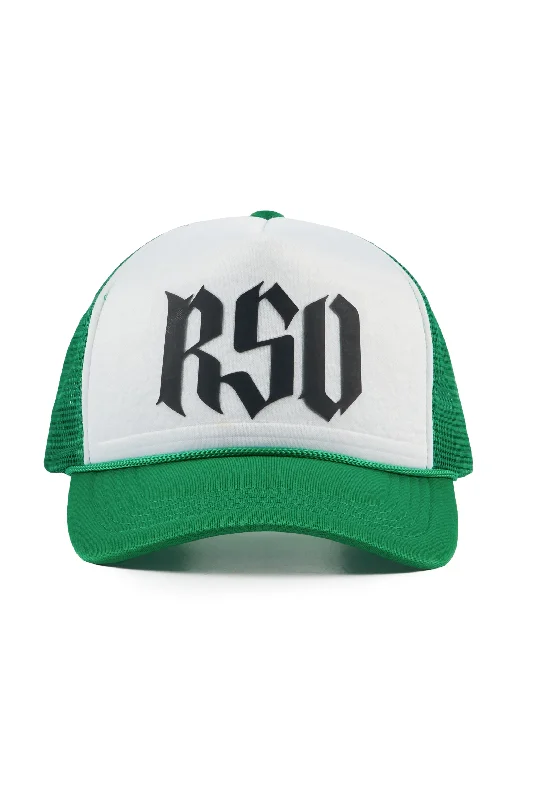 Solana Green/White Trucker Hat Preppy Men's College