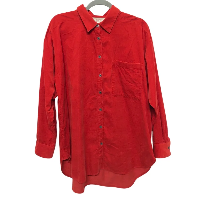 Top Ls By Loft In Red, Size:L Laid