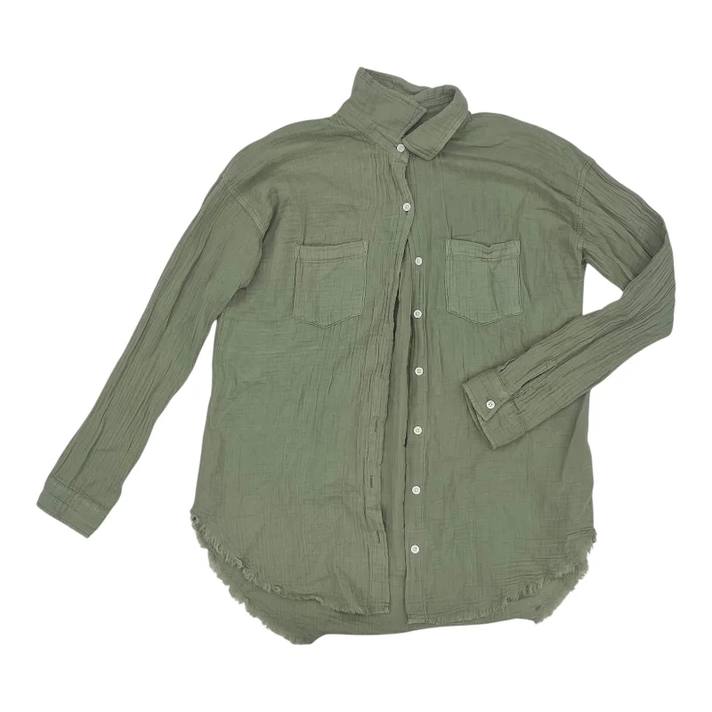 Top Ls By Thread And Supply In Green, Size:S Casual Men's Japanese 