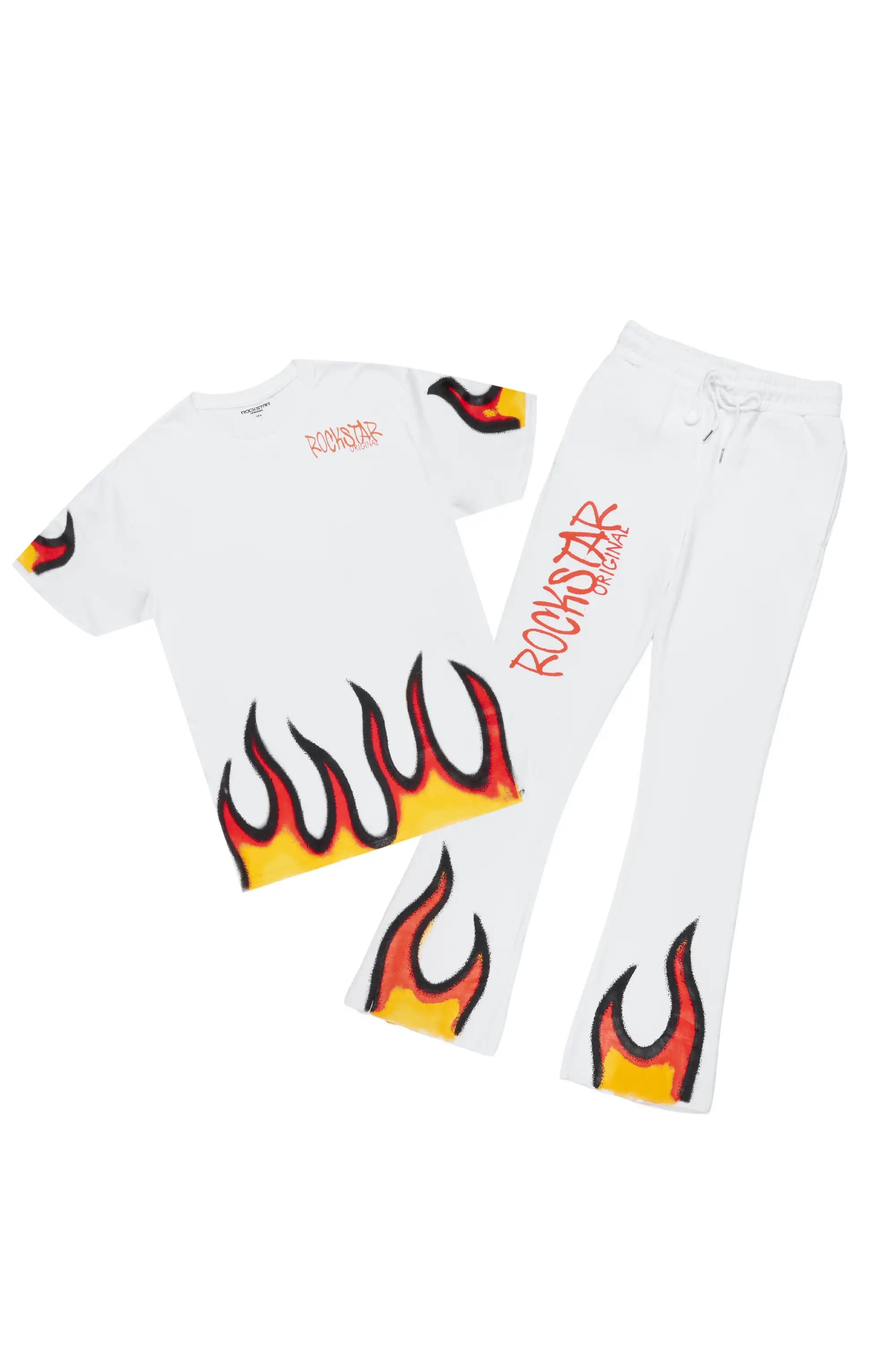 Grayson White Graphic T-Shirt/Pant Set Minimalist Men's Casual 