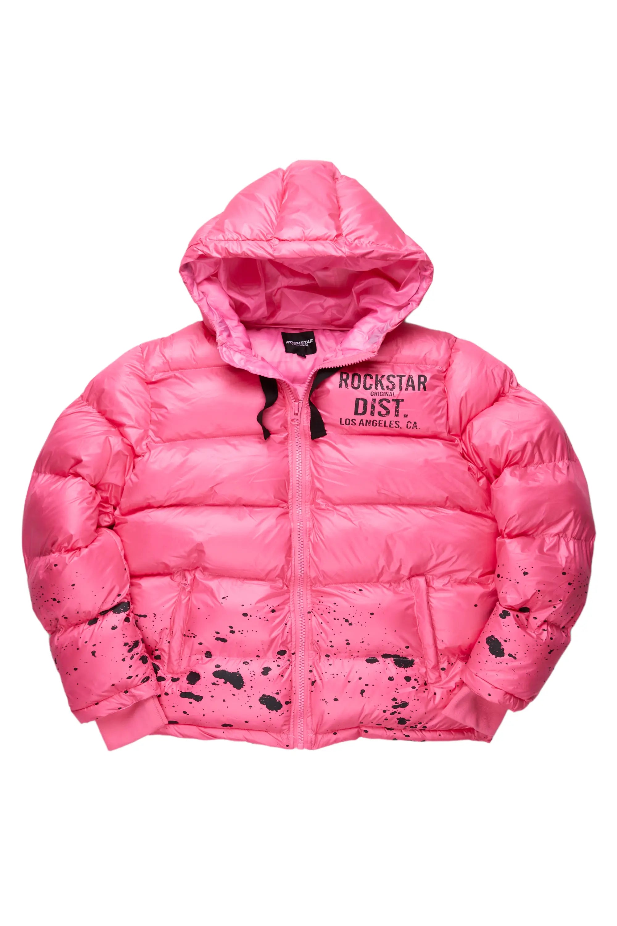 Art Dist. Pink Puffer Jacket Confident Men's Power