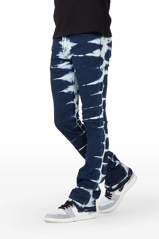 Dula Blue/White Stacked Flare Jean Dynamic Men's Glow