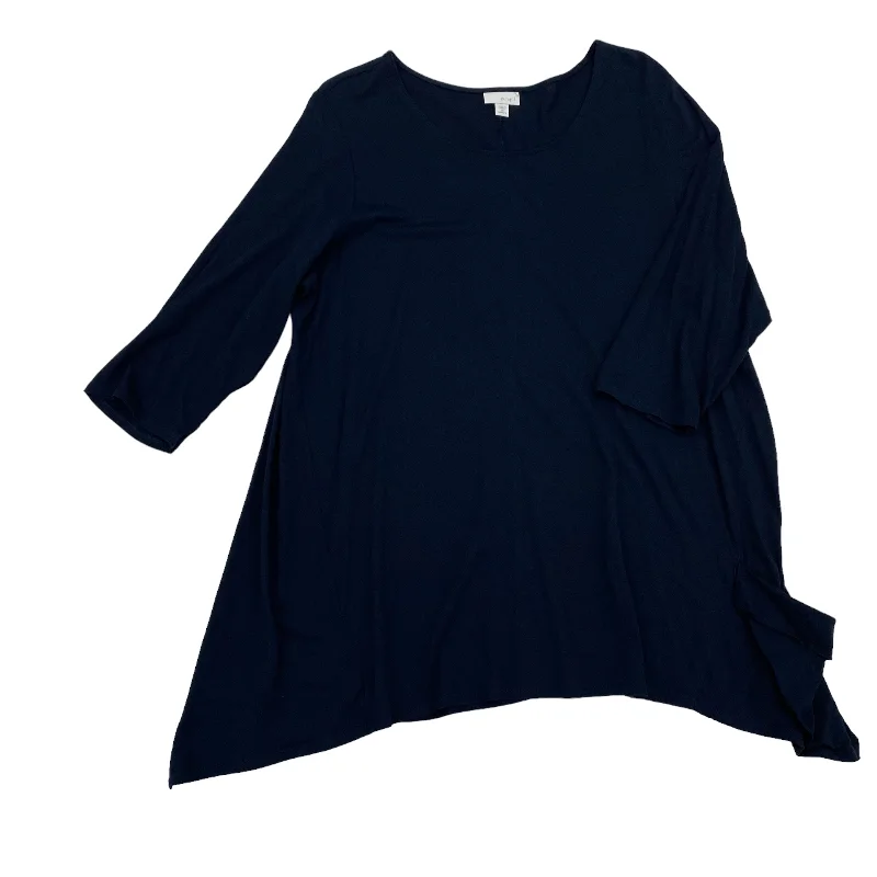 NAVY PURE JILL TOP 3/4 SLEEVE, Size 2X Traditional Men's Country