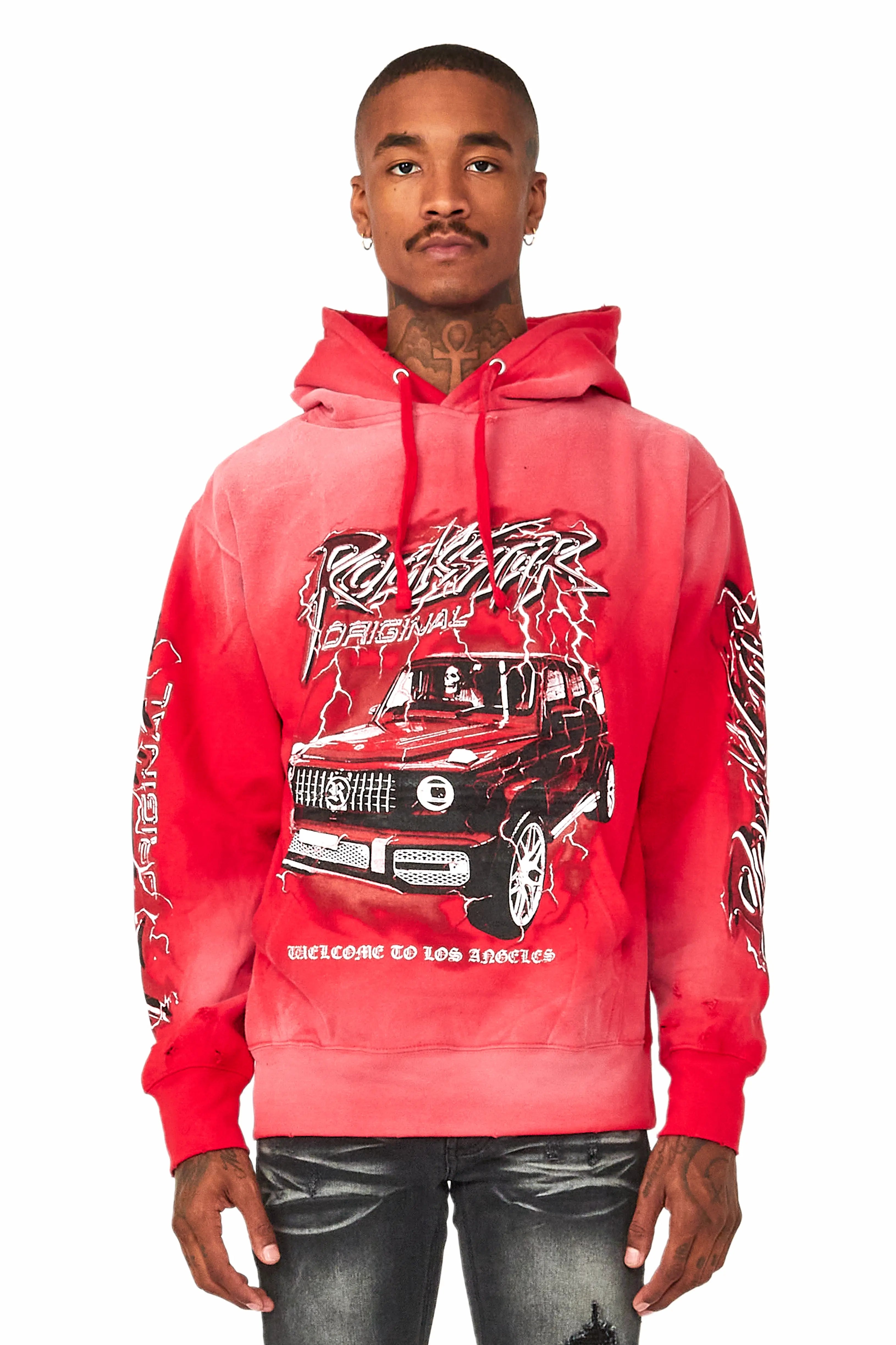 Hai Red Graphic Hoodie Cozy Men's Winter