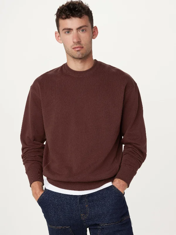 The French Terry Sweatshirt in Bordeaux