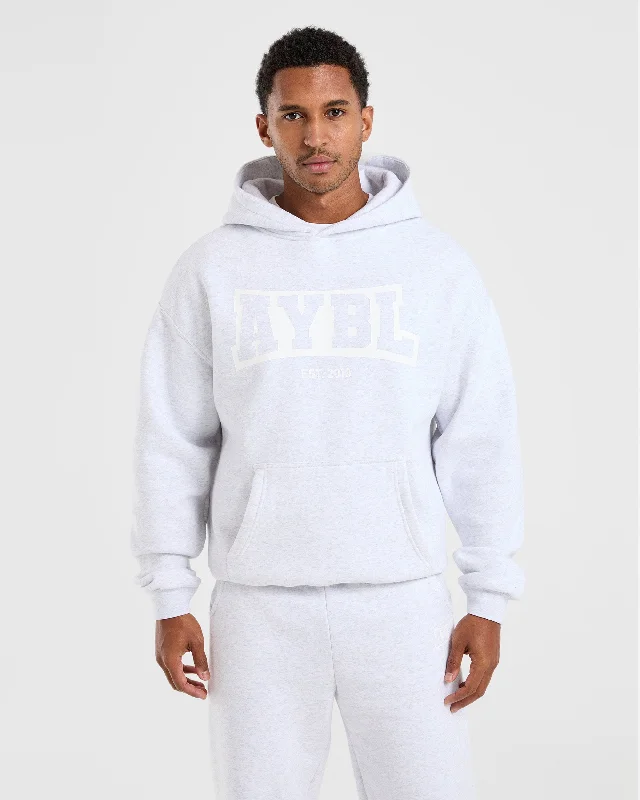 Academy Oversized Hoodie - Grey Marl