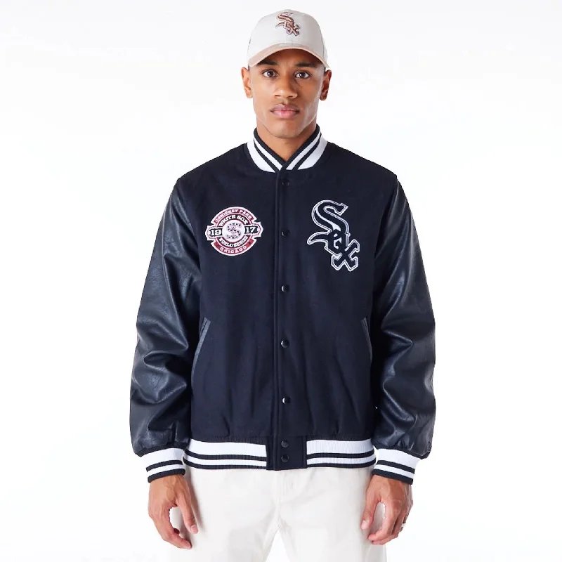 Chicago White Sox MLB Patch Black Varsity Jacket