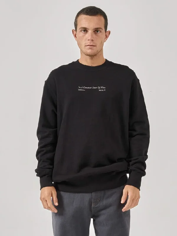 Constant Thrills Oversize Crew - Black