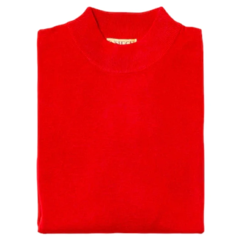 Inserch Cotton Blend Mock Sweater (Red)