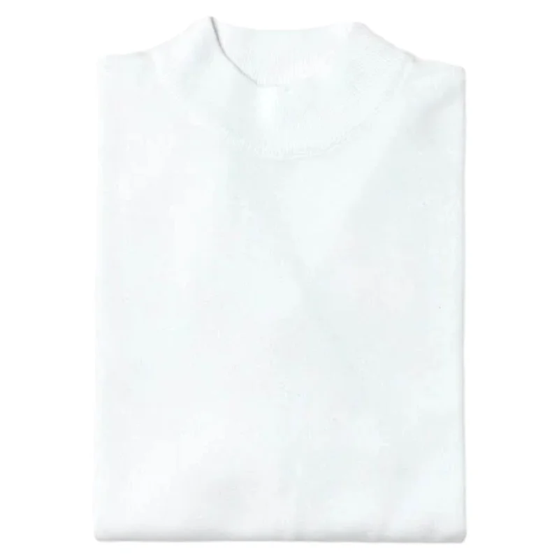 Inserch Cotton Blend Mock Sweater (White)