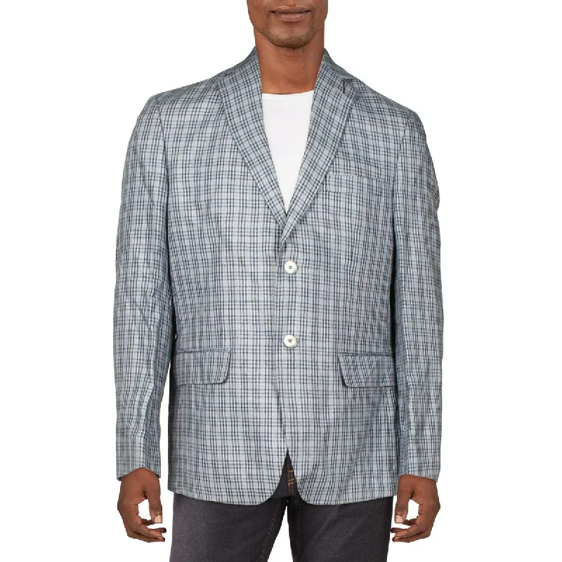 Lauren Ralph Lauren Mens Linen Plaid Sportcoat