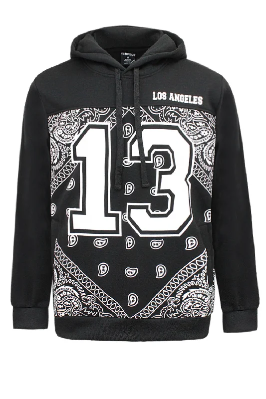 Men's Essential #13 Los Angeles Paisley Bandana Hoodie