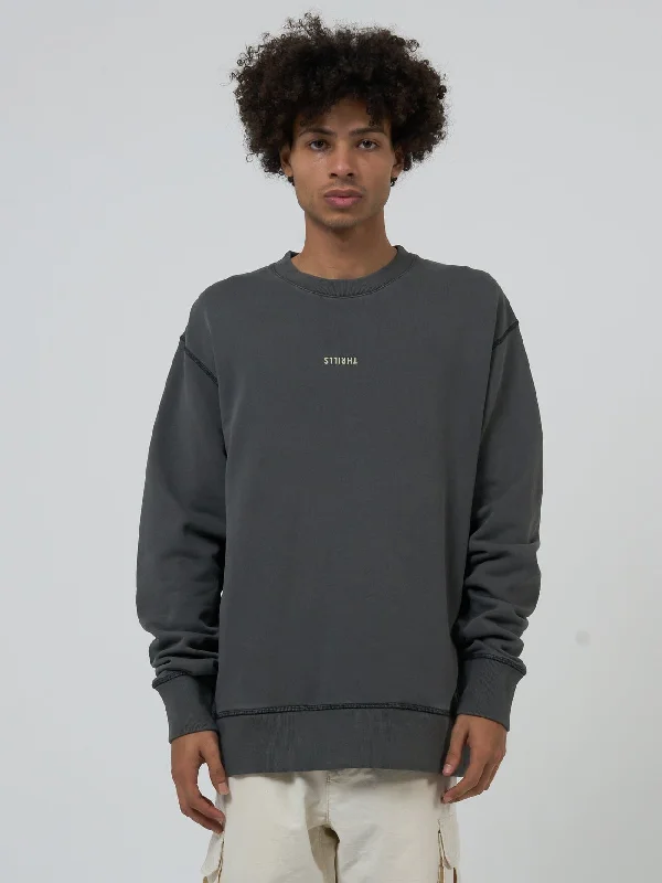 Minimal Thrills Oversize Crew - Merch Black