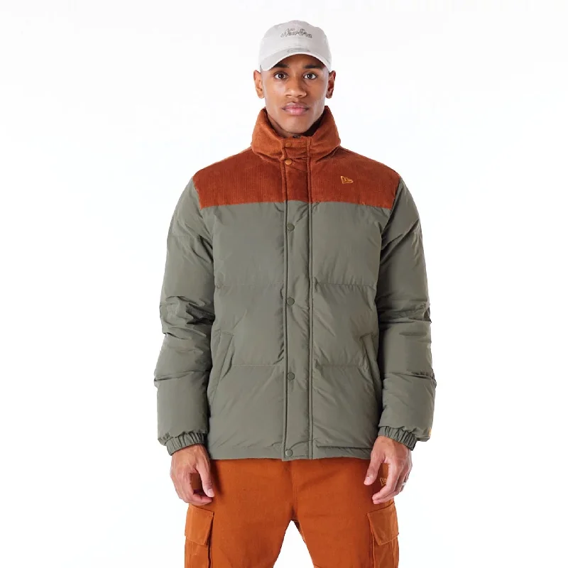 New Era Green Canvas Puffer Jacket