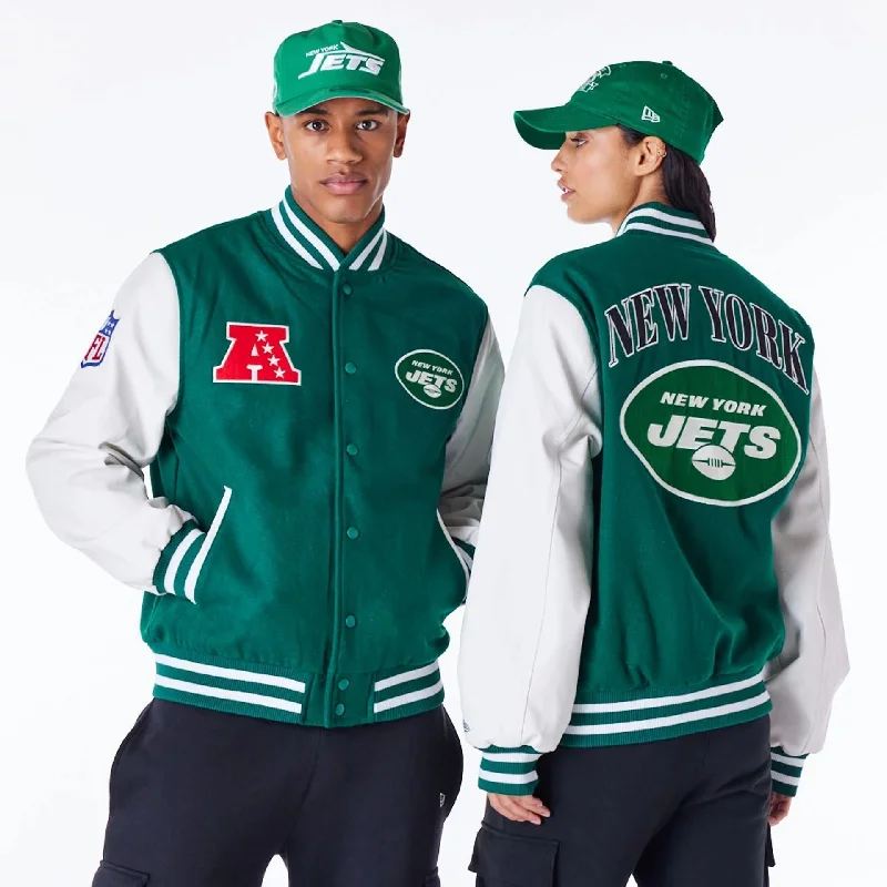 New York Jets NFL Patch Green Varsity Jacket