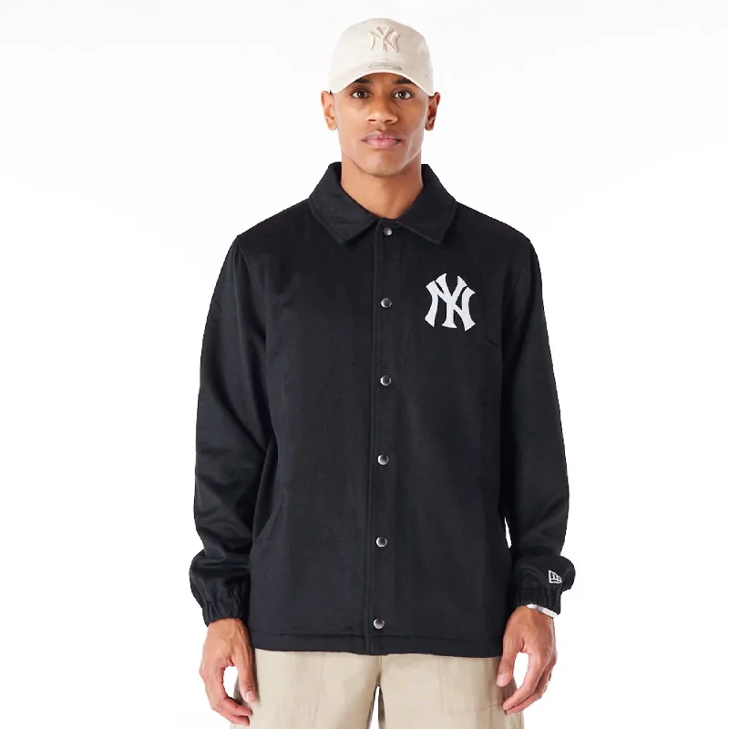 New York Yankees MLB Black Wool Coach Jacket