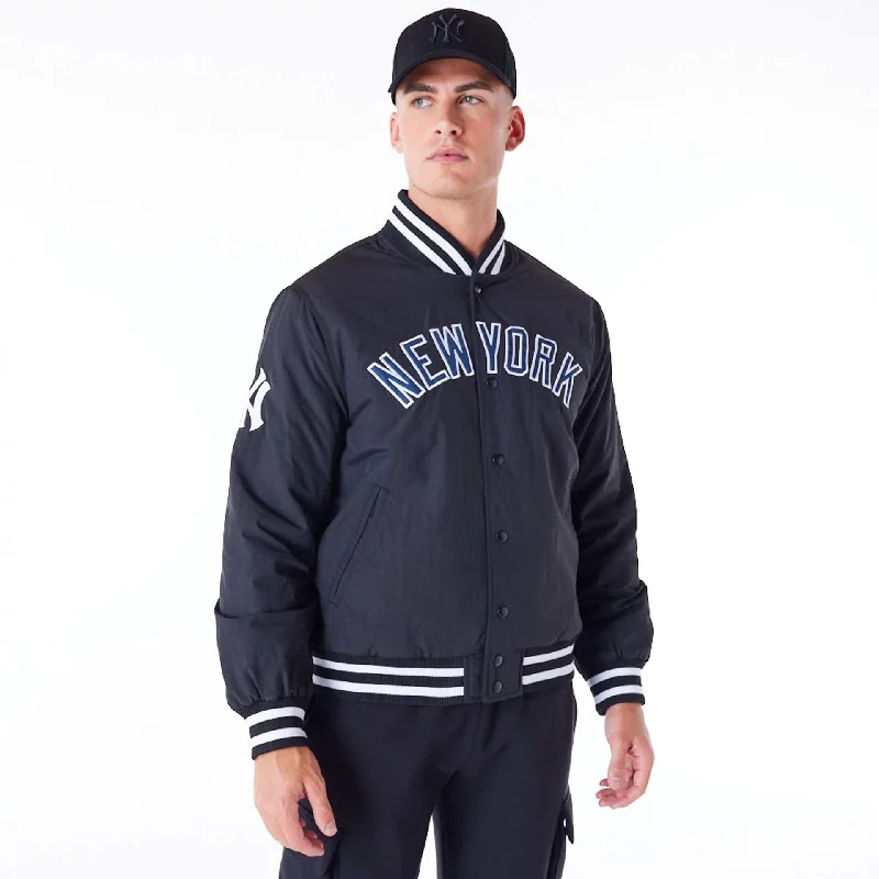 New York Yankees MLB Wordmark Black Bomber Jacket