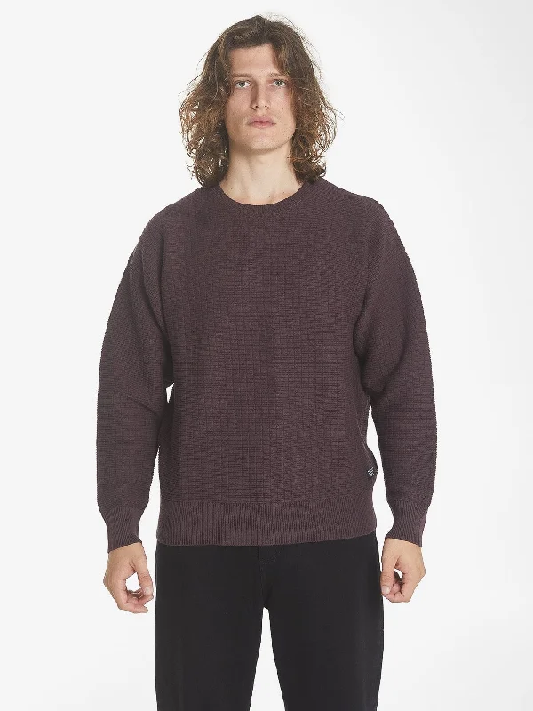 Republic Crew Knit - Deep Plum