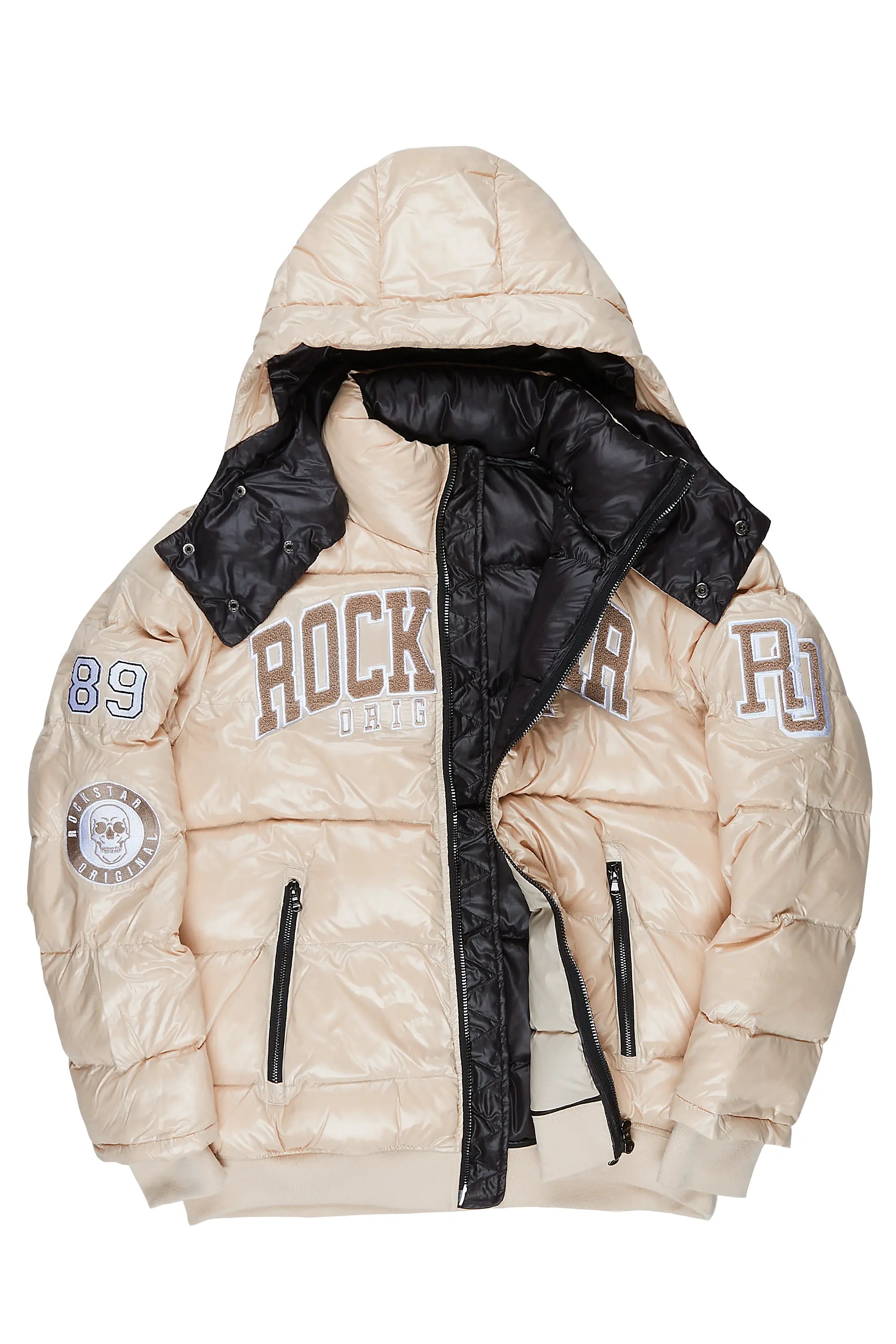 Cortland Beige Heavy Puffer Jacket