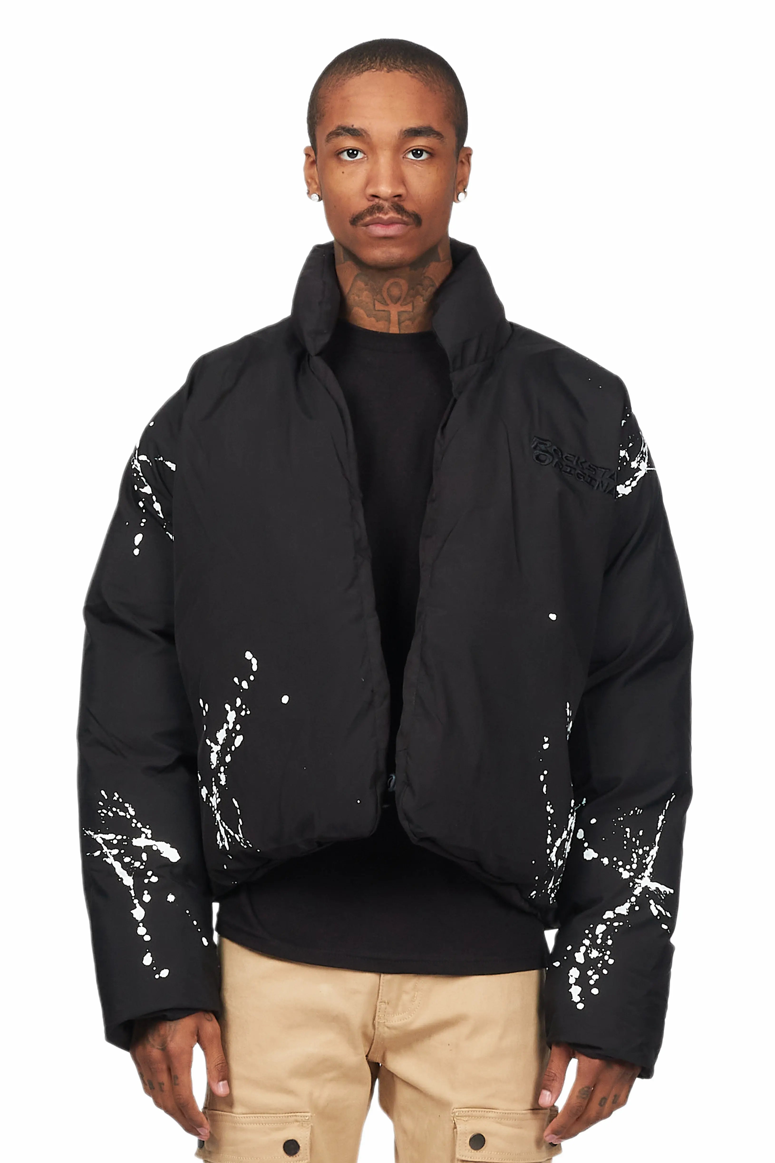 Rabbie Black/White Puffer Jacket