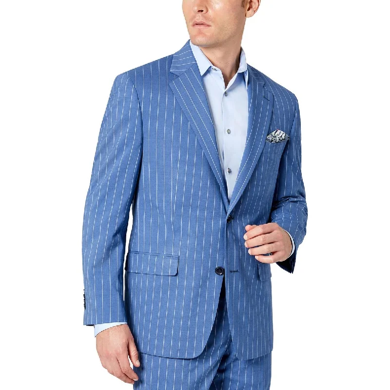 Sean John Mens Pinstripe Suit Separate Two-Button Blazer