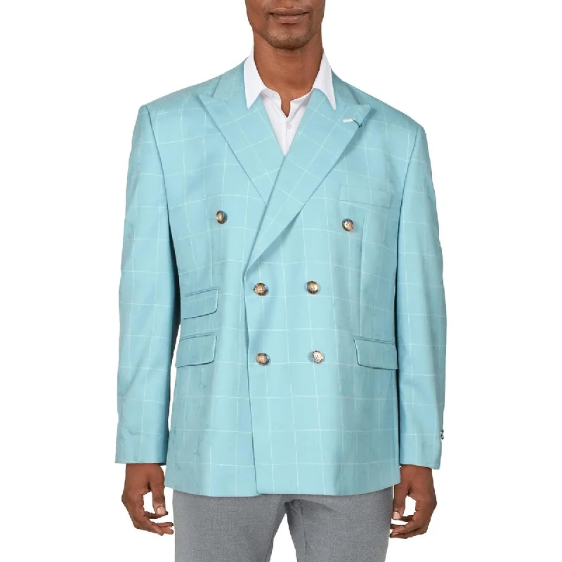 Tayion By Montee Holland Mens Window Pane Classic Fit Suit Jacket