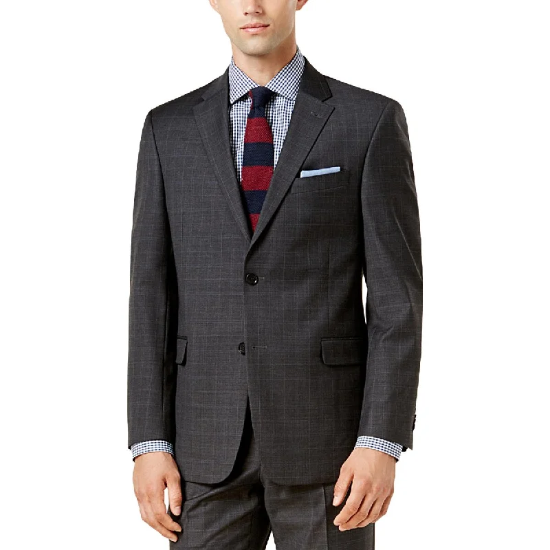 Tommy Hilfiger Mens Adams Wool Blend Modern-Fit Two-Button Suit Jacket